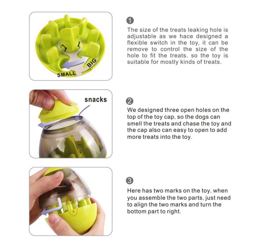 Dog food leaking device